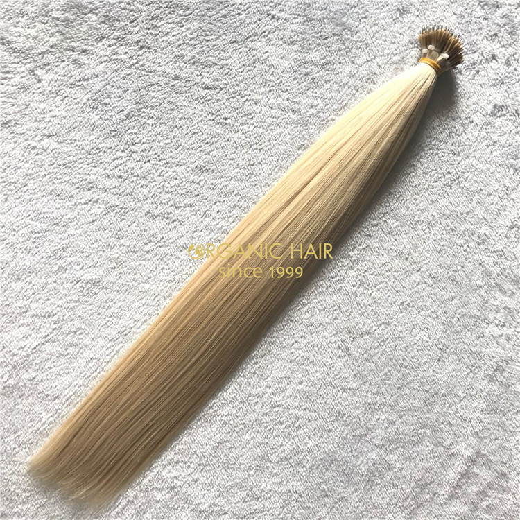 Best human blonde color nano rings hair extensions X198